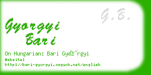 gyorgyi bari business card